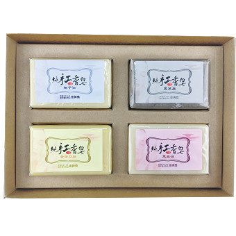 手工香皂禮盒4入(麻油/椰子油/亞麻)